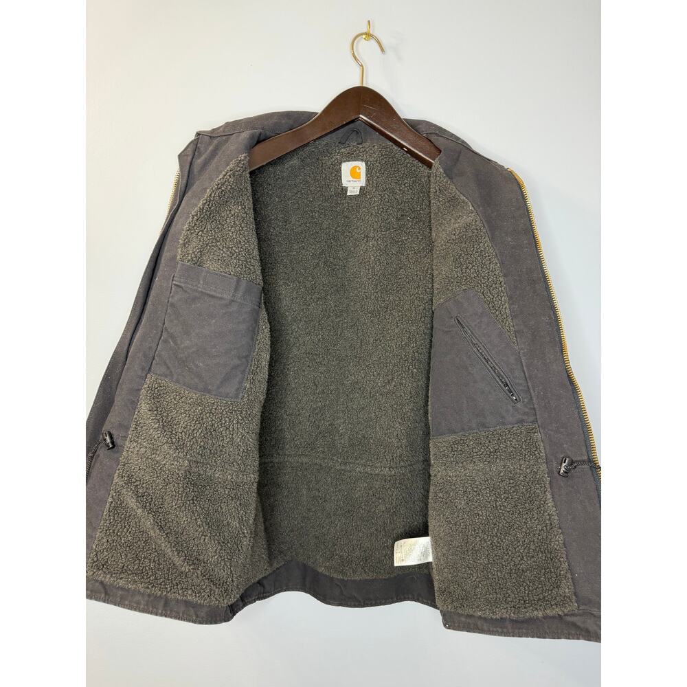 Carhartt Sherpa Lined Ridge Jacket Dark Brown C61 blk Men’s M - Picture 9 of 10